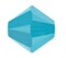 100pcs Authentic Preciosa 4mm (0.16 Inch) Small Faceted Bicone Crystal Loose Beads Blue Turquoise Compatible with Swarovski 5301/5328 for DIY Jewelry Making Pre-B439